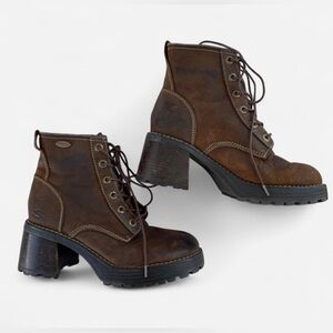 Skechers Dark Brown Lace-Up Boots